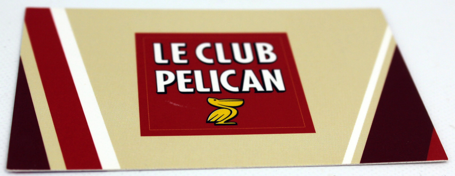 carte de visite peliculage mat Brasserie Le Club Pélican