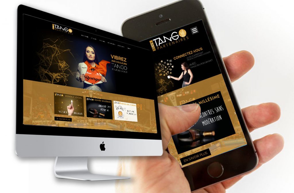 Conception du site web du Club Tango partenaires, Bourges, basket